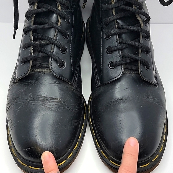 VTG Dr. Martens | 1460 distressed 10 hole black leather boots | MENS 9/10 - Picture 6 of 11
